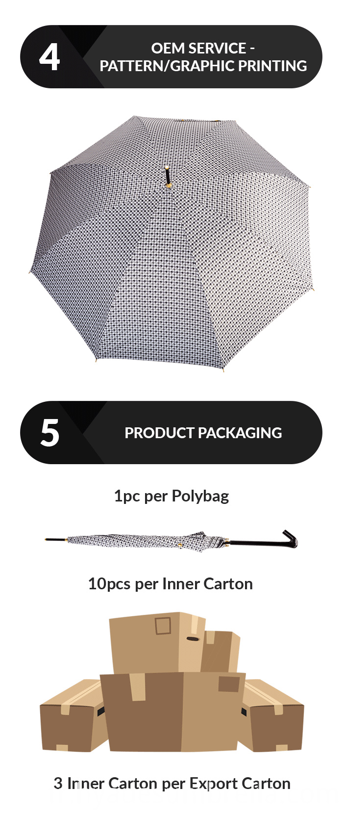 Parapluie droit ouvert auto-coupe-vent léger Oem Windproof Lightweight Auto Open Straight Umbrella Oem